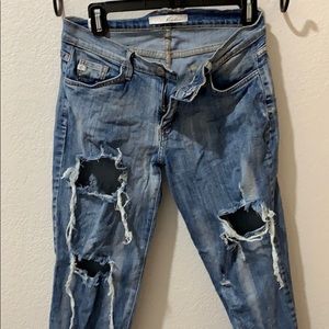 Ripped up Kancan jeans